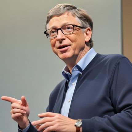 bill gates leadership illustration