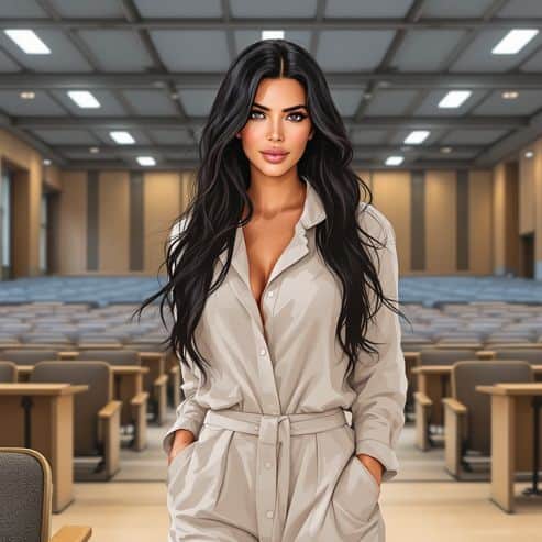 Kim Kardashian classroom illustration