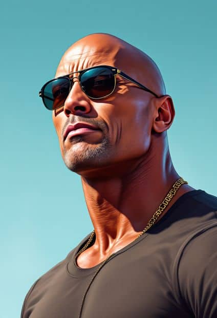 dwayne johnson illustration 1