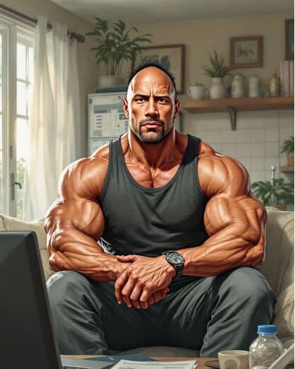 dwayne johnson illustration 3