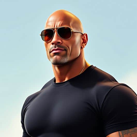 dwayne johnson illustration 4
